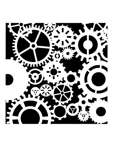 Posh Chalk Stencil Steampunk Flair 30x30cm MIX024