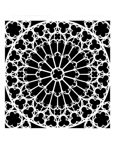 Posh Chalk Stencil Stone Rosette 40x40cm KA059