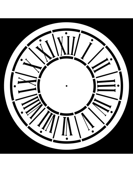 Posh Chalk Stencil Posh O’Clock 80x80cm