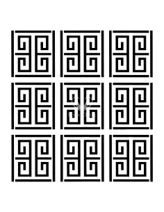 Posh Chalk Stencil Greek Maze 50x50cm