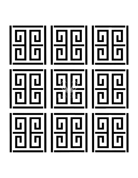Posh Chalk Stencil Greek Maze 50x50cm