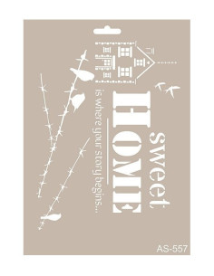 Cadence  stencil sweet home 21x29 cm AS557
