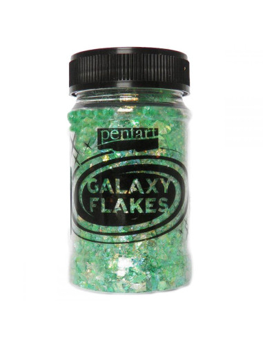Pentart Galaxy flakes Earth green