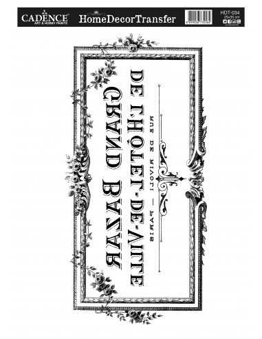 Transfer med tekst 25x35 cm HDT-034