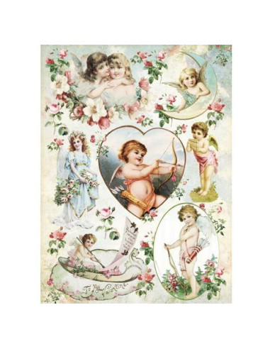 Cadence rispapir med engle (180) 30x42 cm