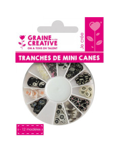 Mini pynt i sort og hvid til dekoration i resin 269011
