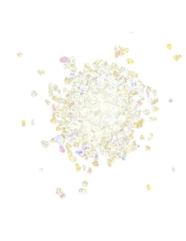 Jesmonite Glitterchips 30g - Perlehvid 0035