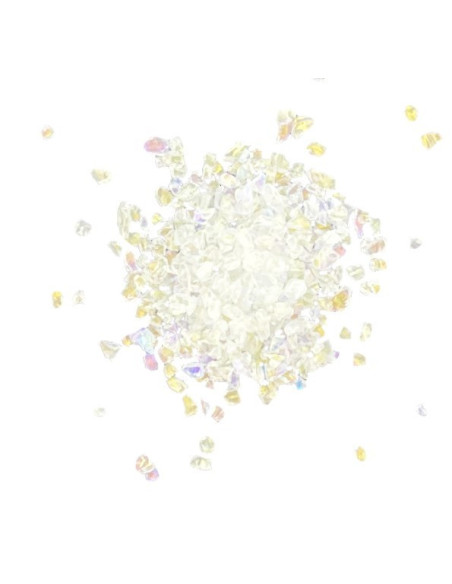 Jesmonite Glitterchips 30g - Perlehvid 0035