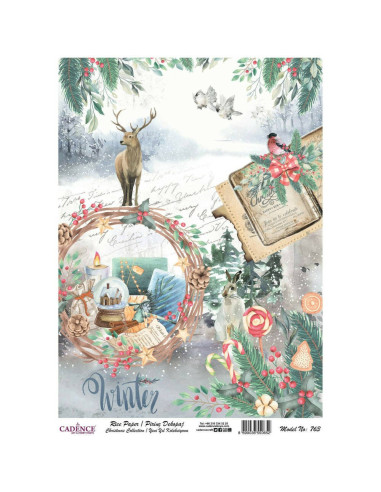 Cadence rispapir jul 30x42 cm 763