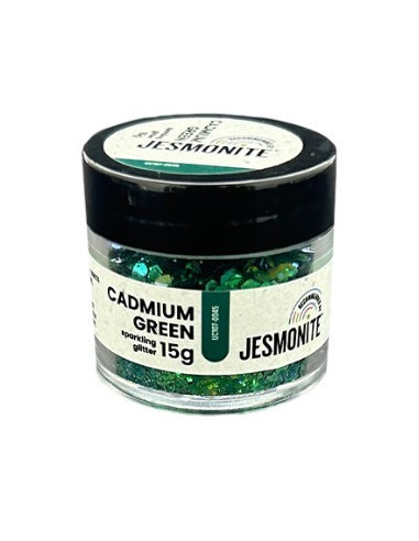 Jesmonite Mousserende glitter Cadmiumgrøn 15 g 0045