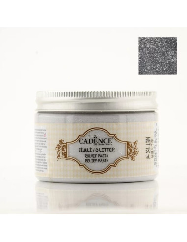 Cadence glitter relief pasta Sølv 5835