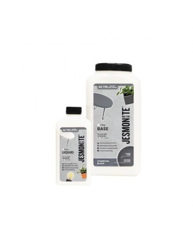 JESMONITE AC730 KIT Charcoal black 2,5 KG BASE +500 ML VÆSKE