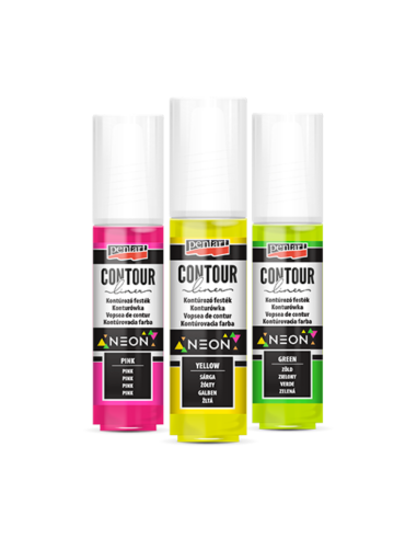 Pentart contour liner neon farver