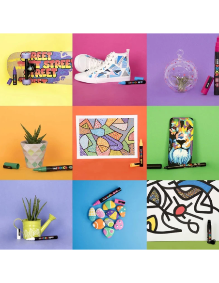 Posca Marker sæt pastelfarver 3M 8 dele