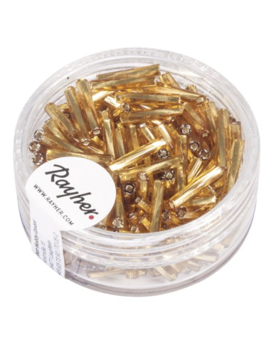 Glasstifter snoet guld  12 mm 14045