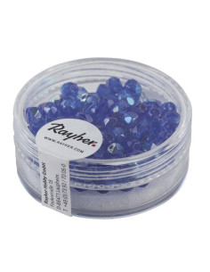Glasperler / Glasskårne Safir blå 4 mm 100 stk 14200830