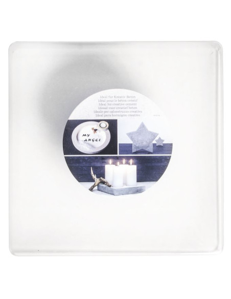 Beton Form firkantet 18,5x18,5cm, dybde 3,5cm 36036