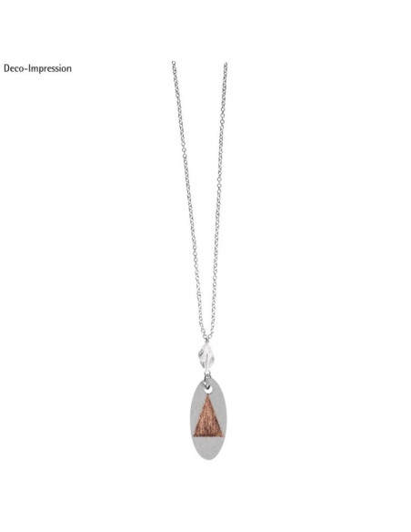 Smykkeform Langt ovalt vedhæng 1,7x3,9cm 36056