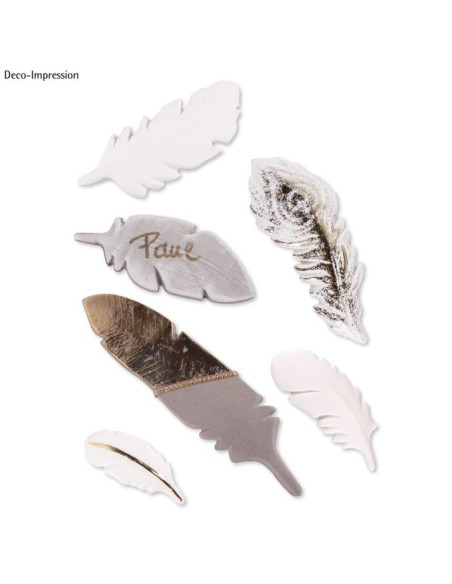 Støbeform LDPE fjer 6 motiver 36,86