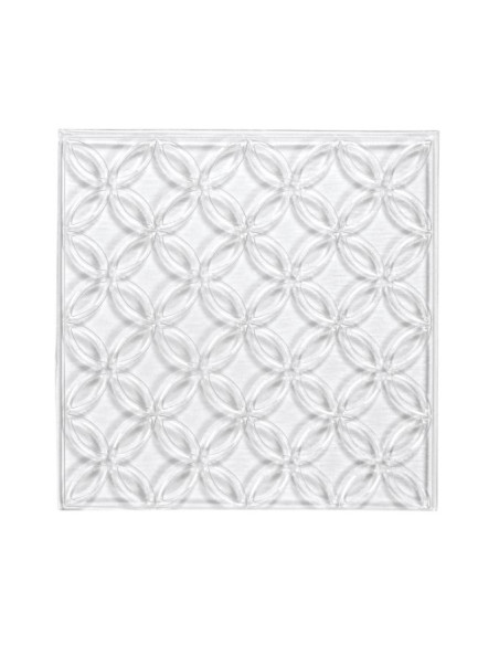 Relief plade blomstercirkel 11x11 cm 36093