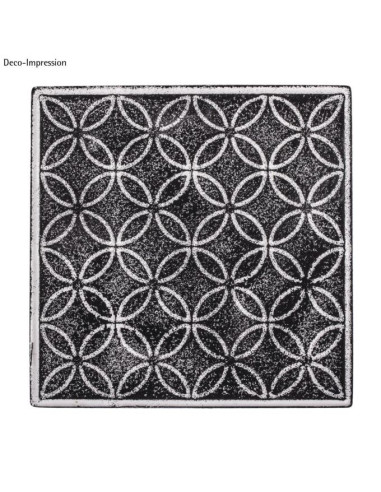 Relief plade blomstercirkel 11x11 cm 36093