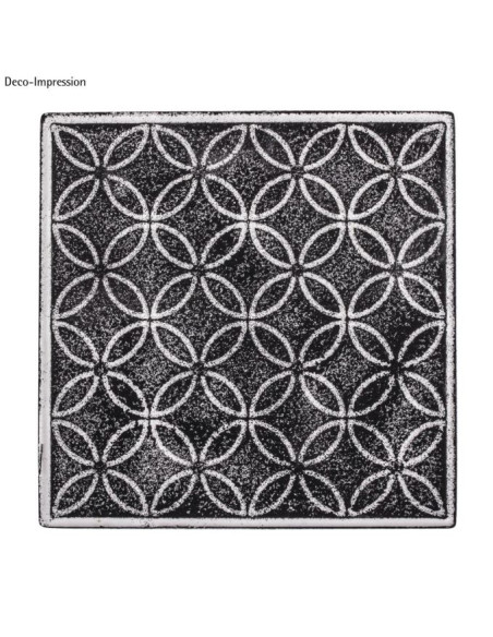 Relief plade blomstercirkel 11x11 cm 36093