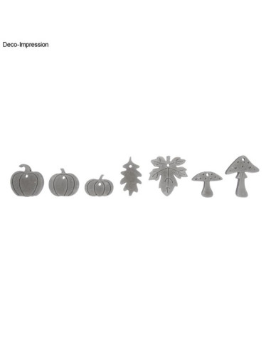 Rayher Silikoneform græskar, champignon, blade 36123