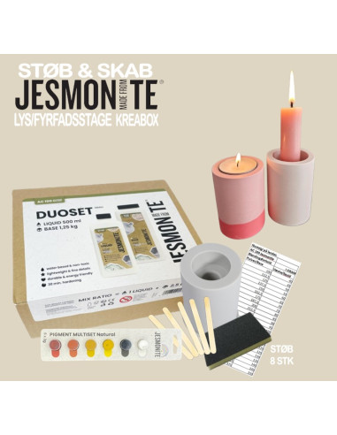 Jesmonite startbox Lys/fyrfadsstage 1750g