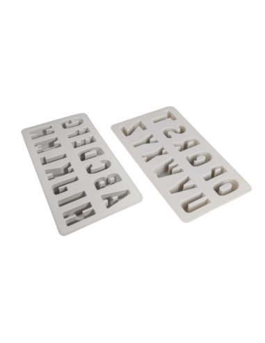 Silikoneform ABC 2-delt form med 26 bogstaver 36130