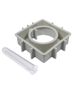 Silikoneform vase firkantet med cirkel 11x3,7x11cm, incl. 1 reagensglas 36134