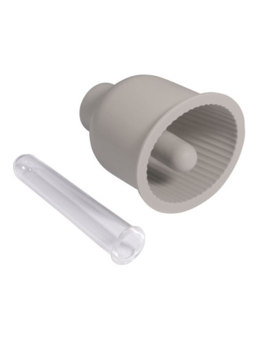 Silikoneform vase rillet ø8,3cm, højde 9,5cm, +1 reagensglas 36153